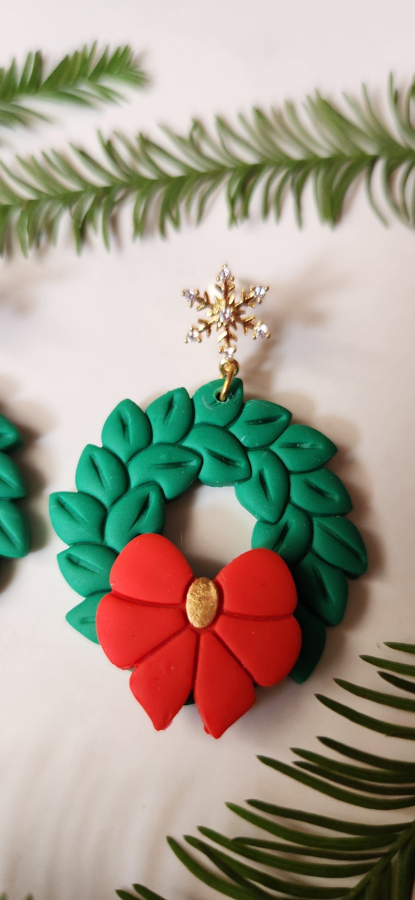 Holiday Wreath Dangle
