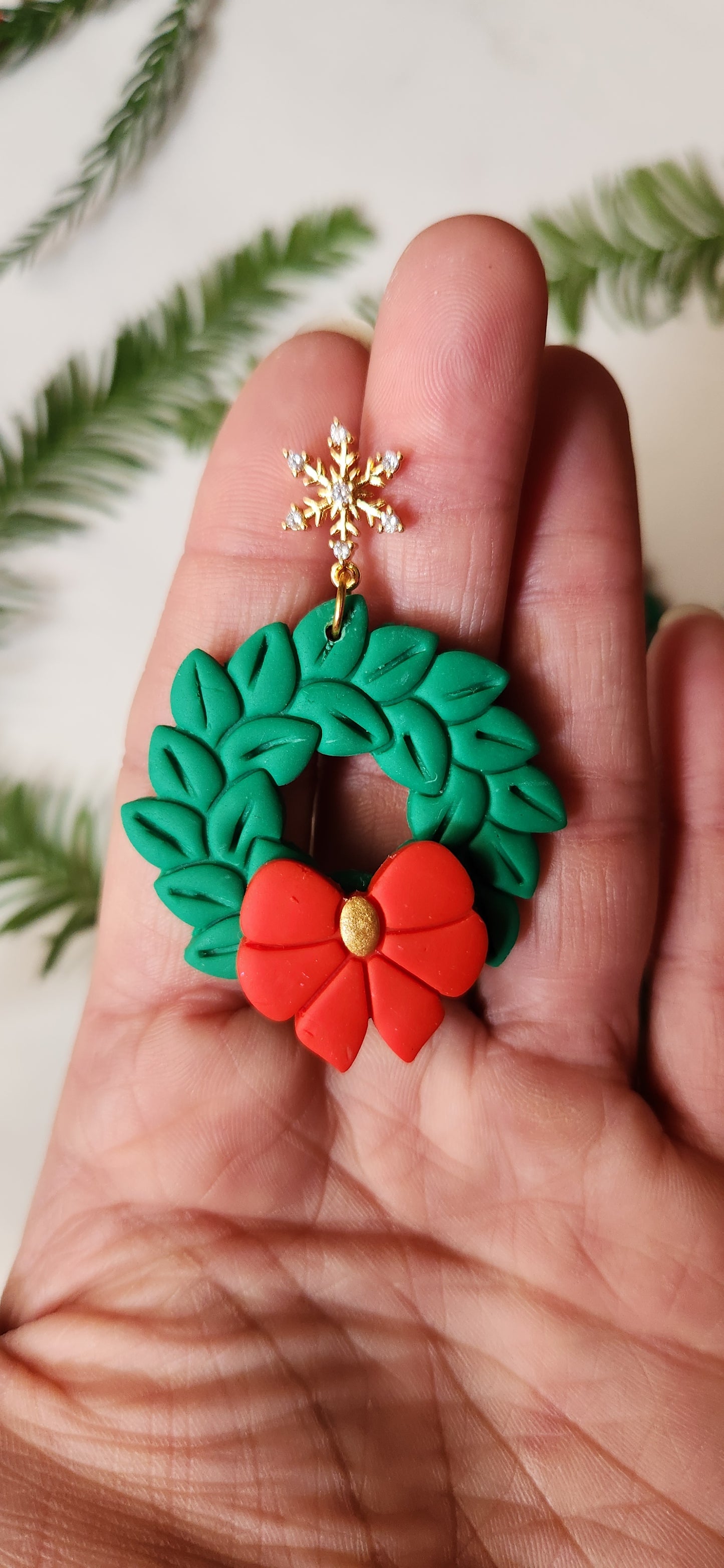 Holiday Wreath Dangle