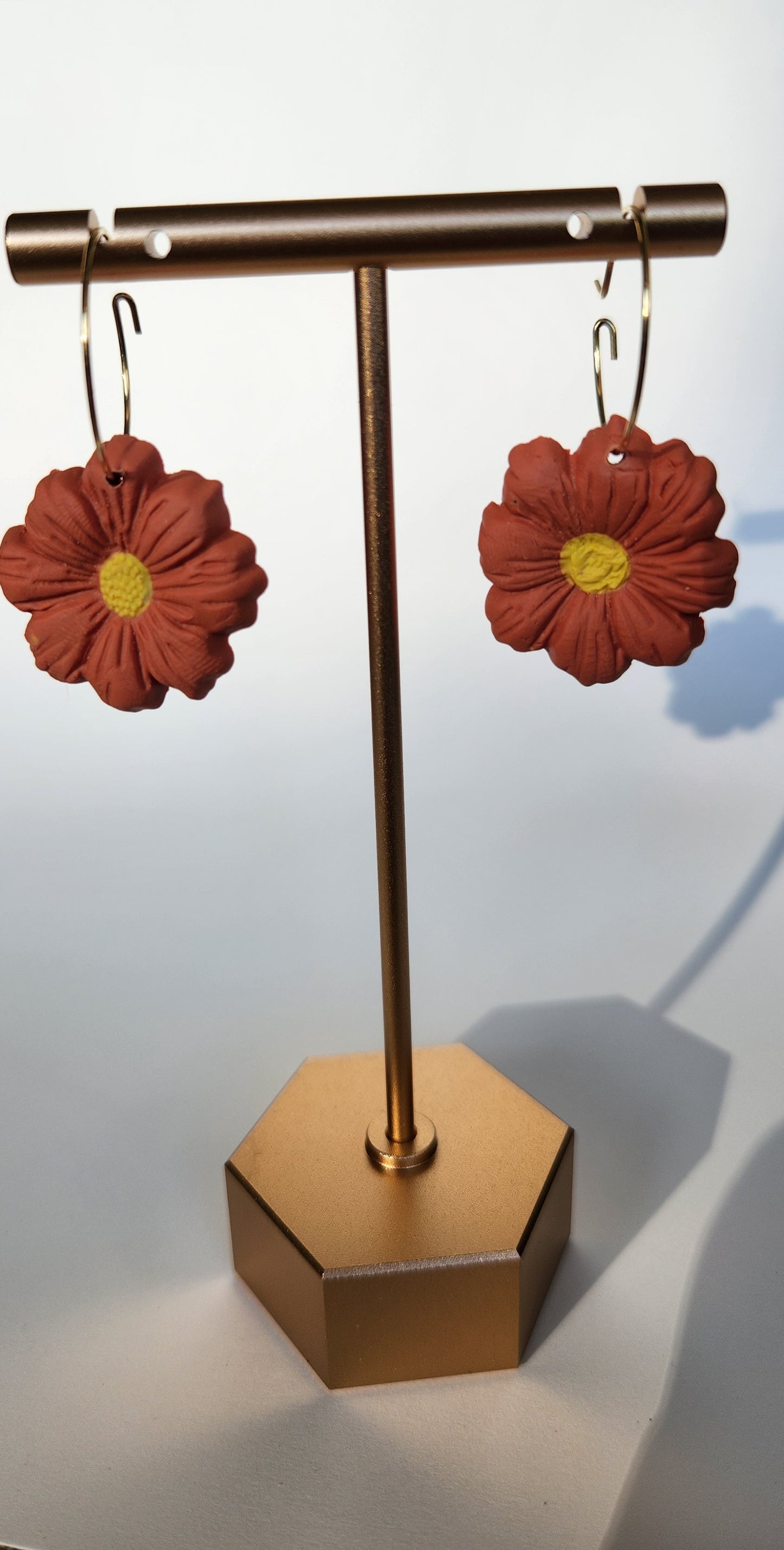 Daisy Hoops on Gold Hoops