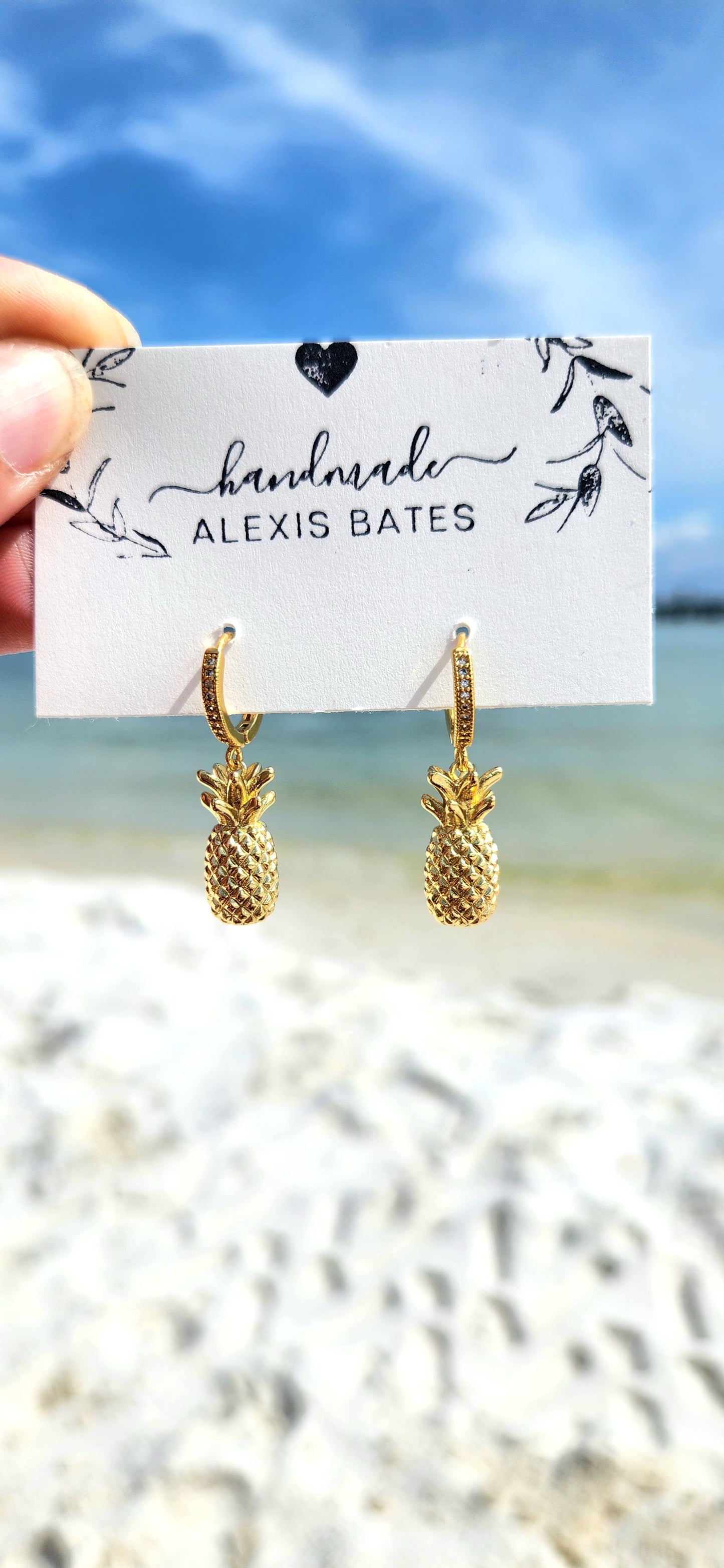 Gold Pineapple Dangles