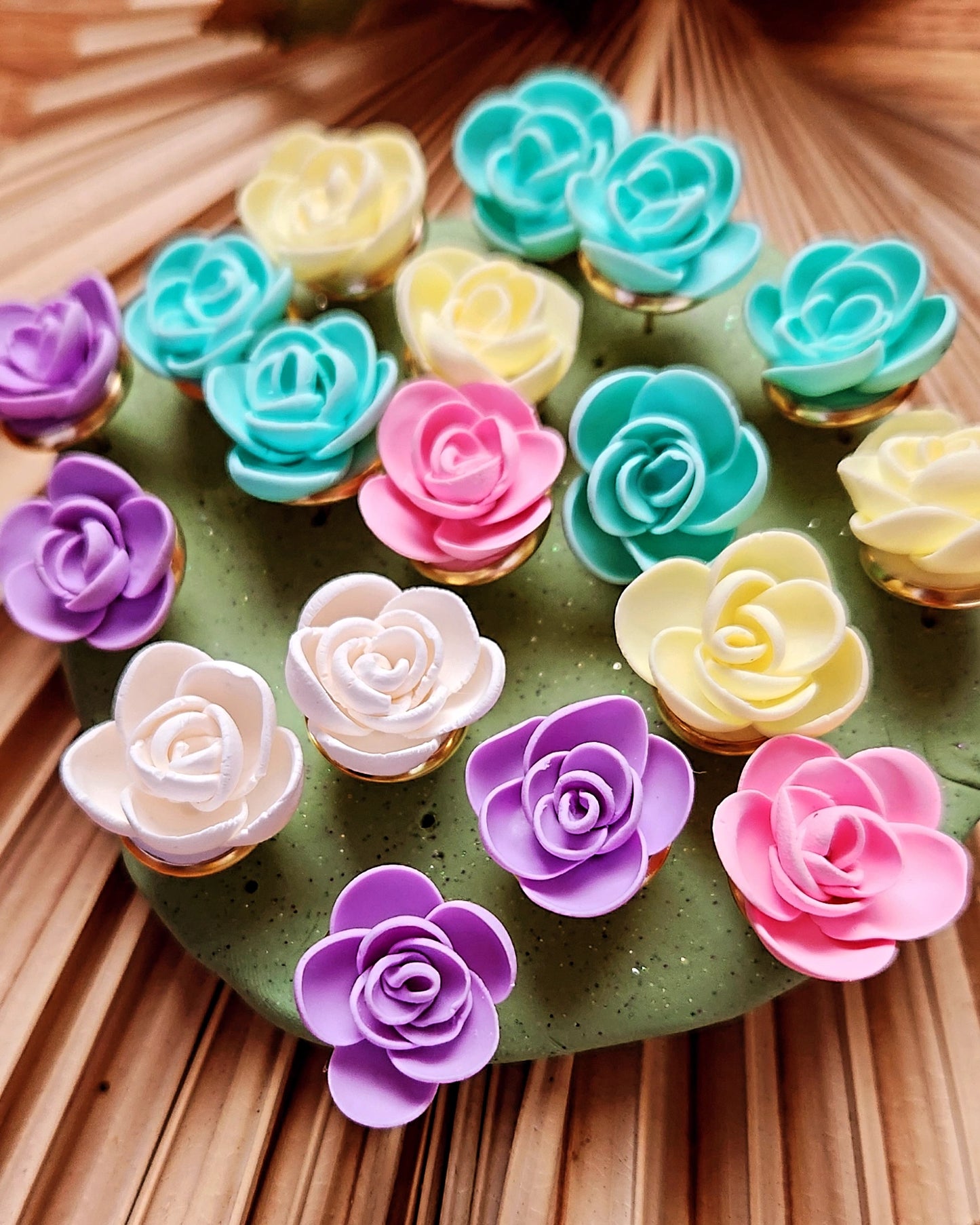 Flower Studs (Purple)