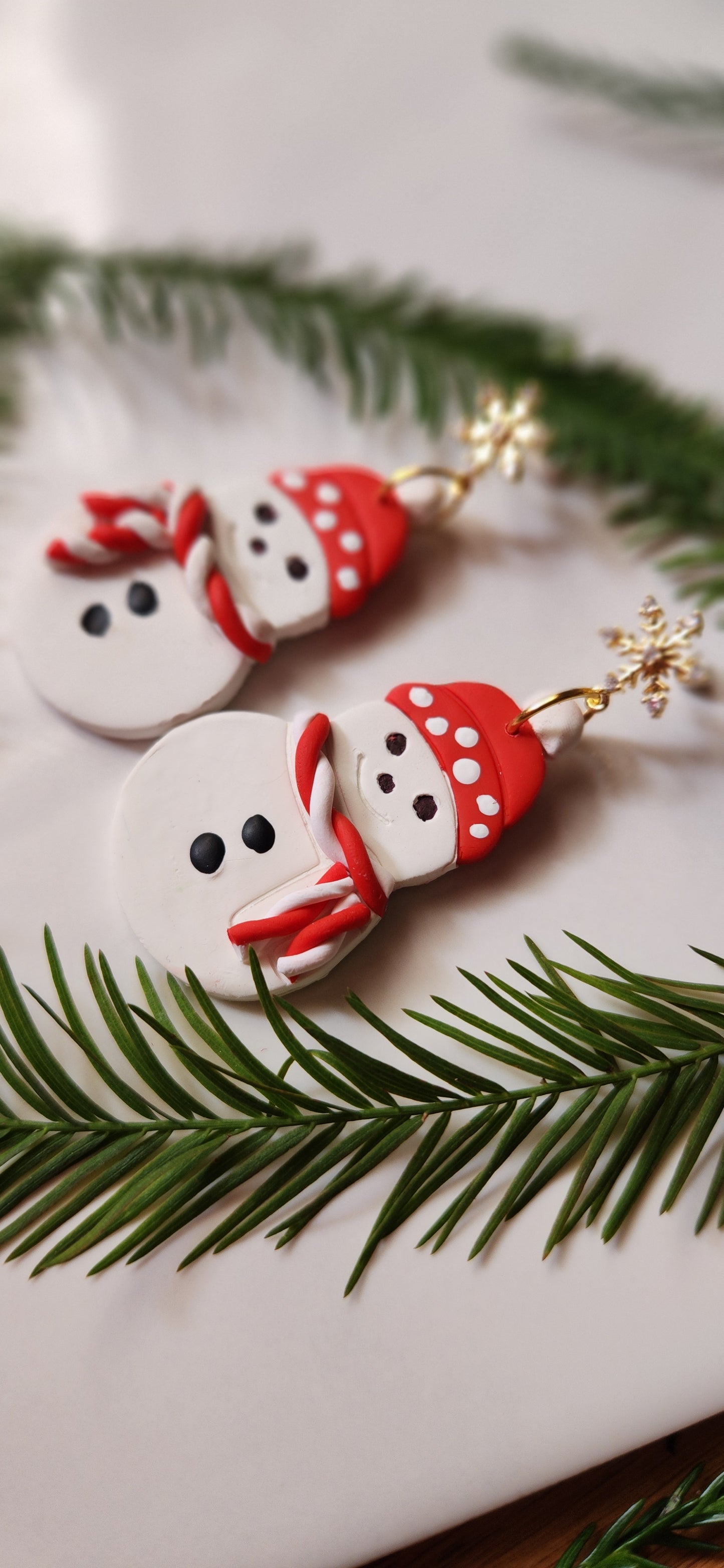 Holly Jolly Snowman Earring