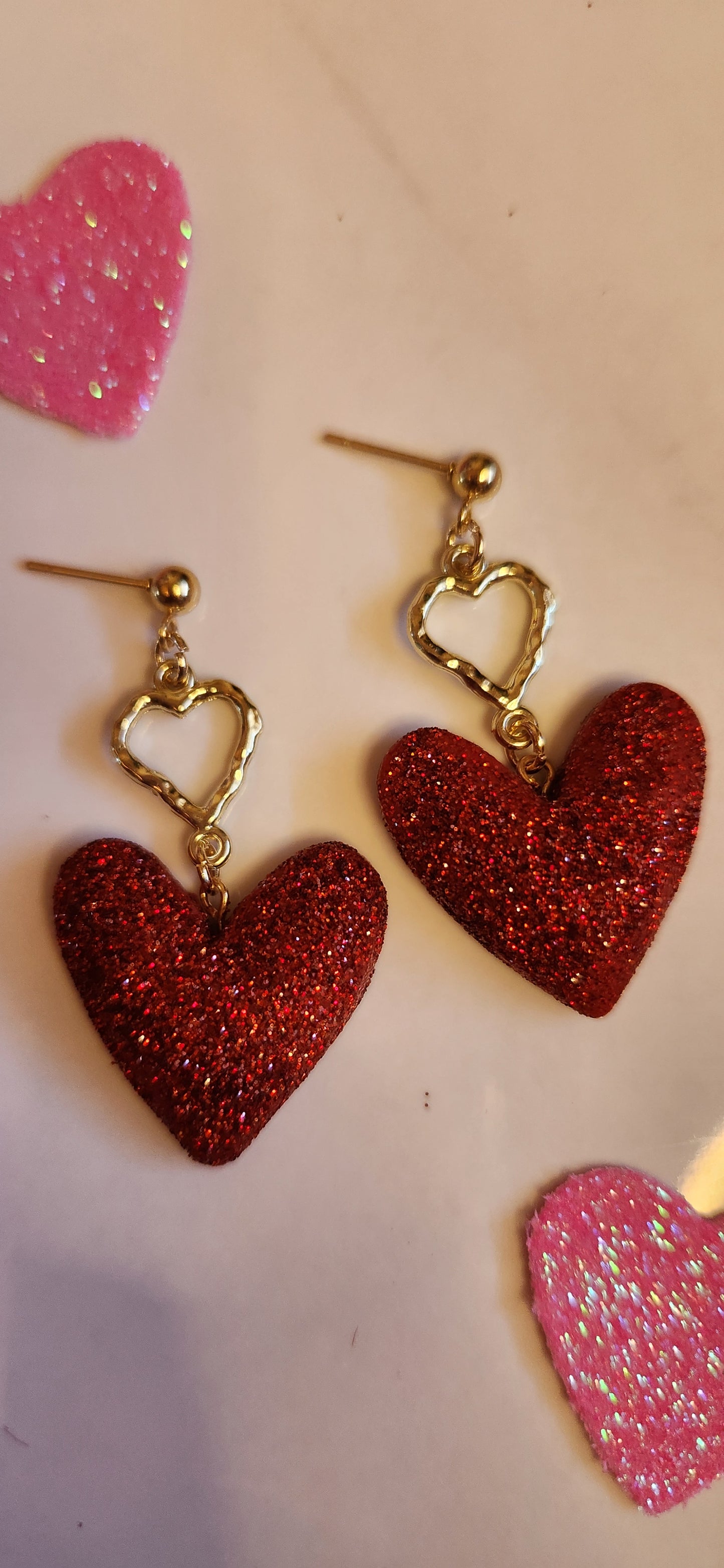 Glitter Heart Dangle