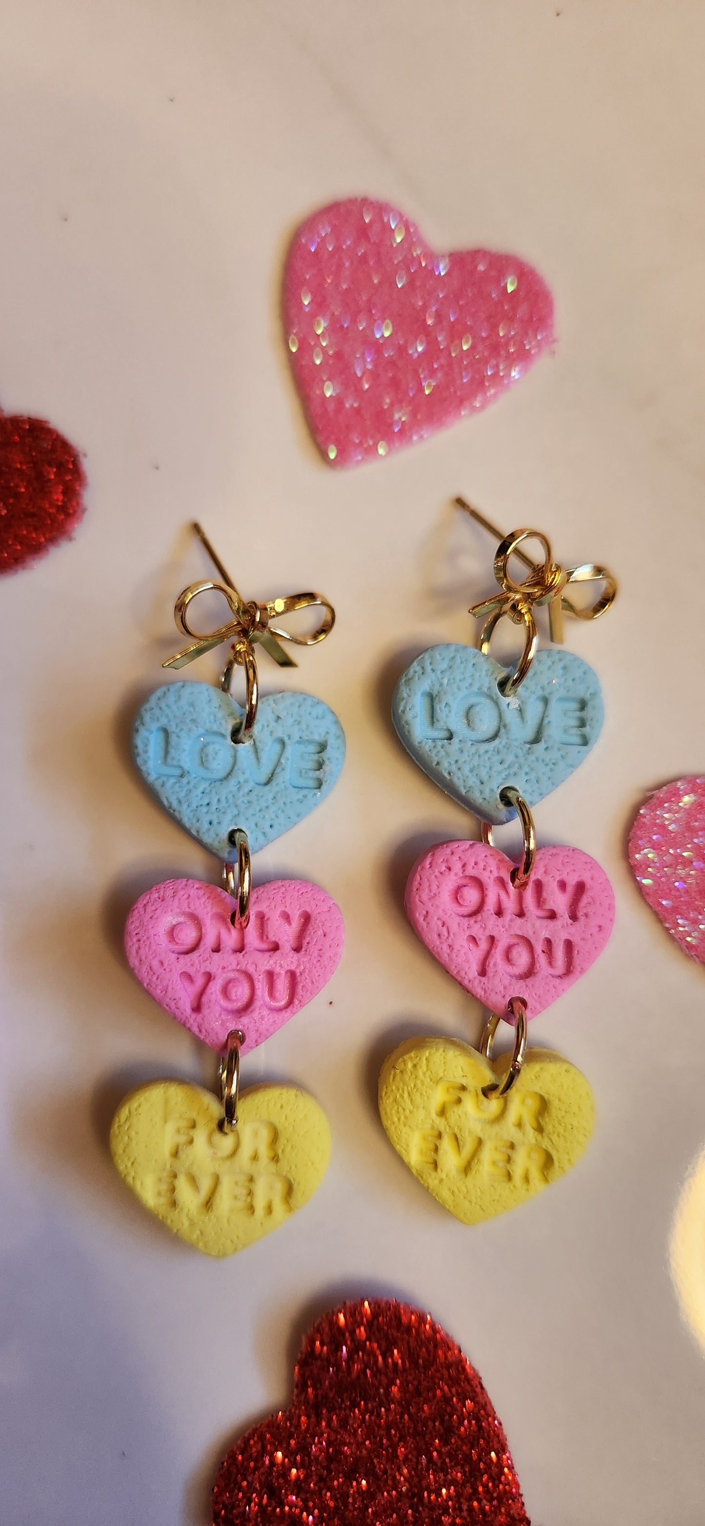 Conversation Hearts Dangle with Bow