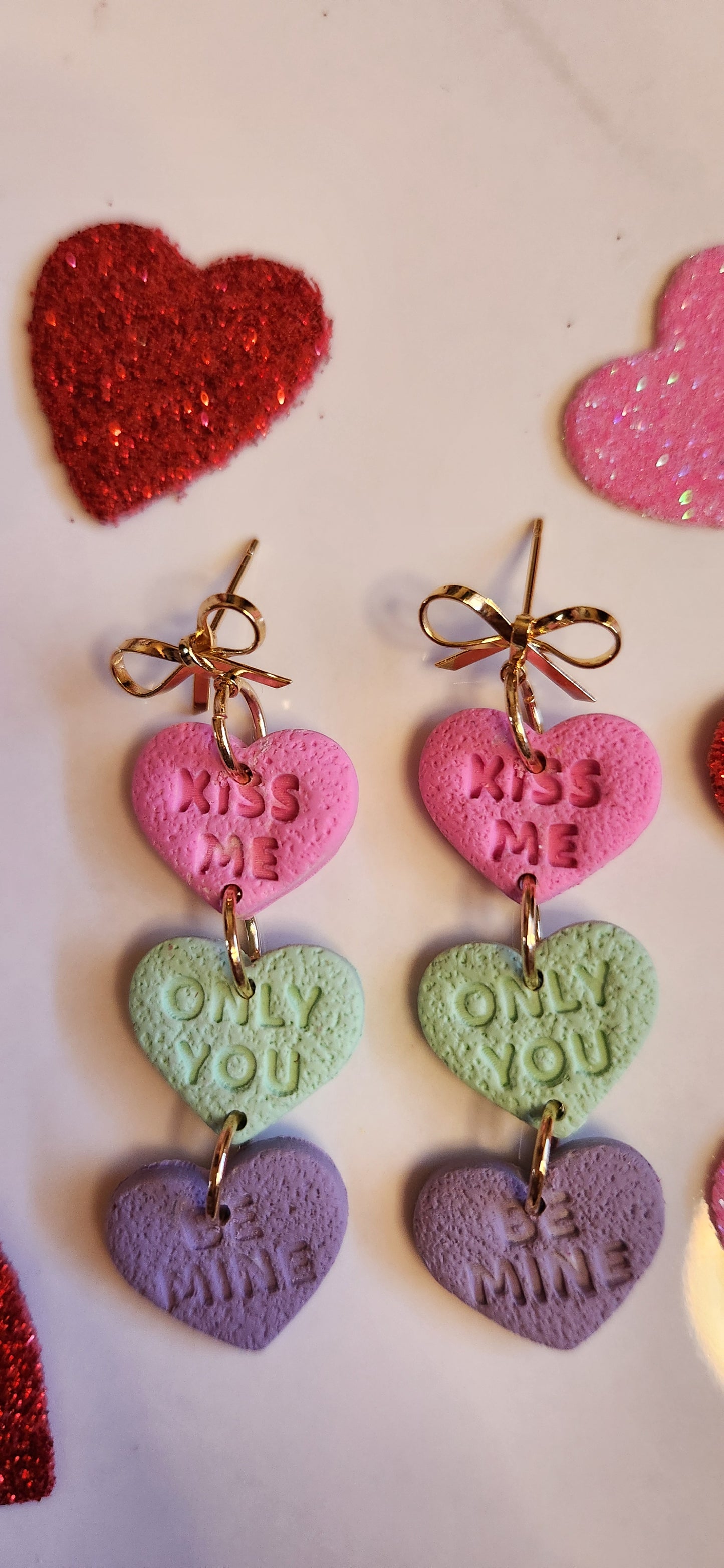 Conversation Hearts Dangle with Bow