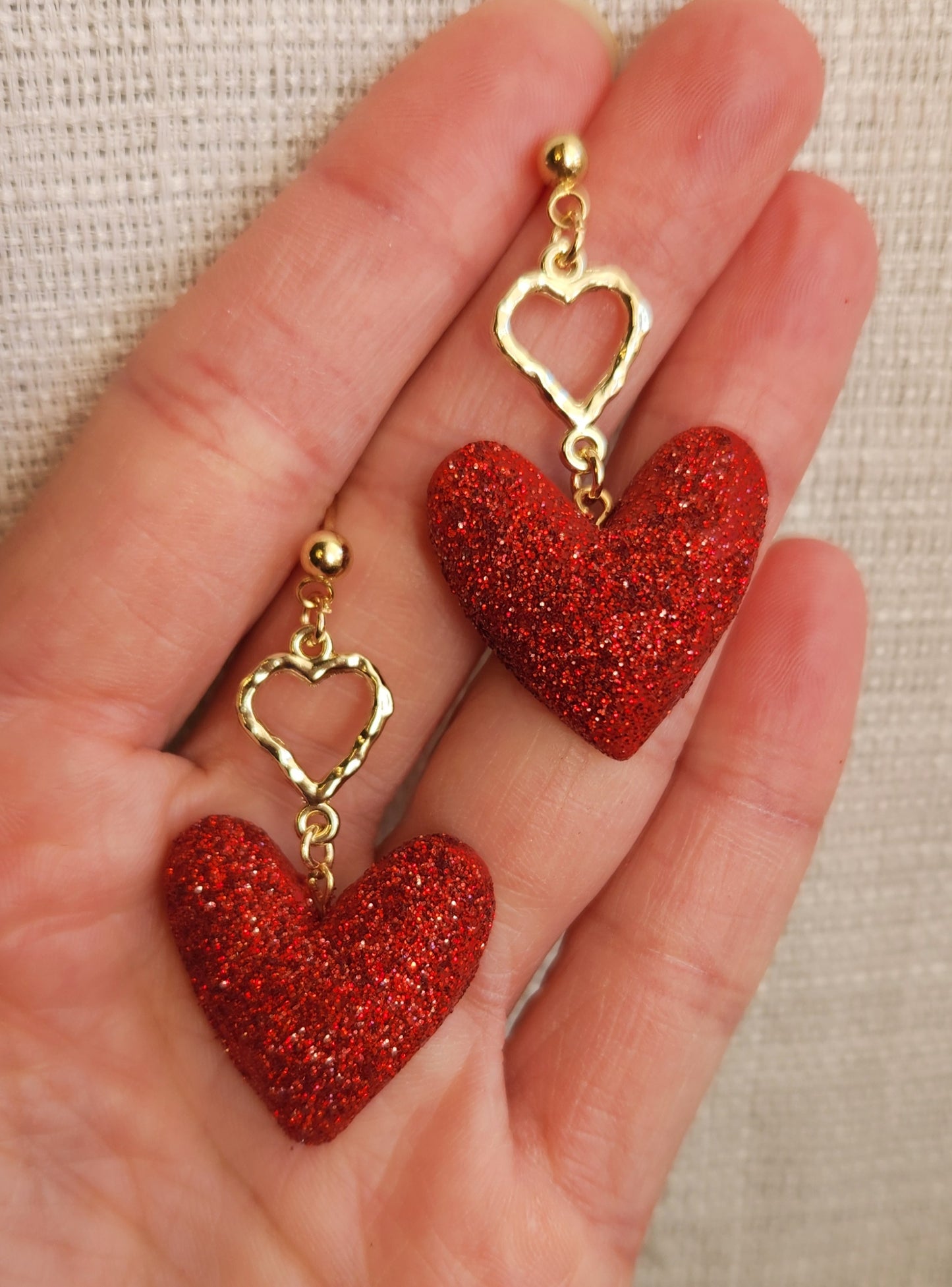 Glitter Heart Dangle