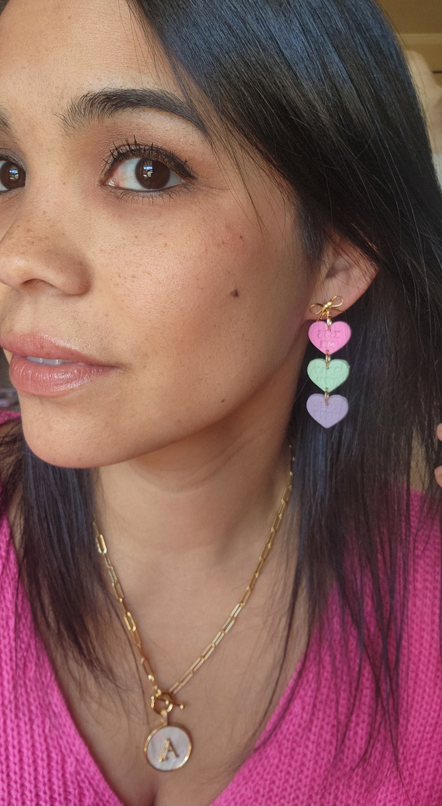 Conversation Hearts Dangle with Bow