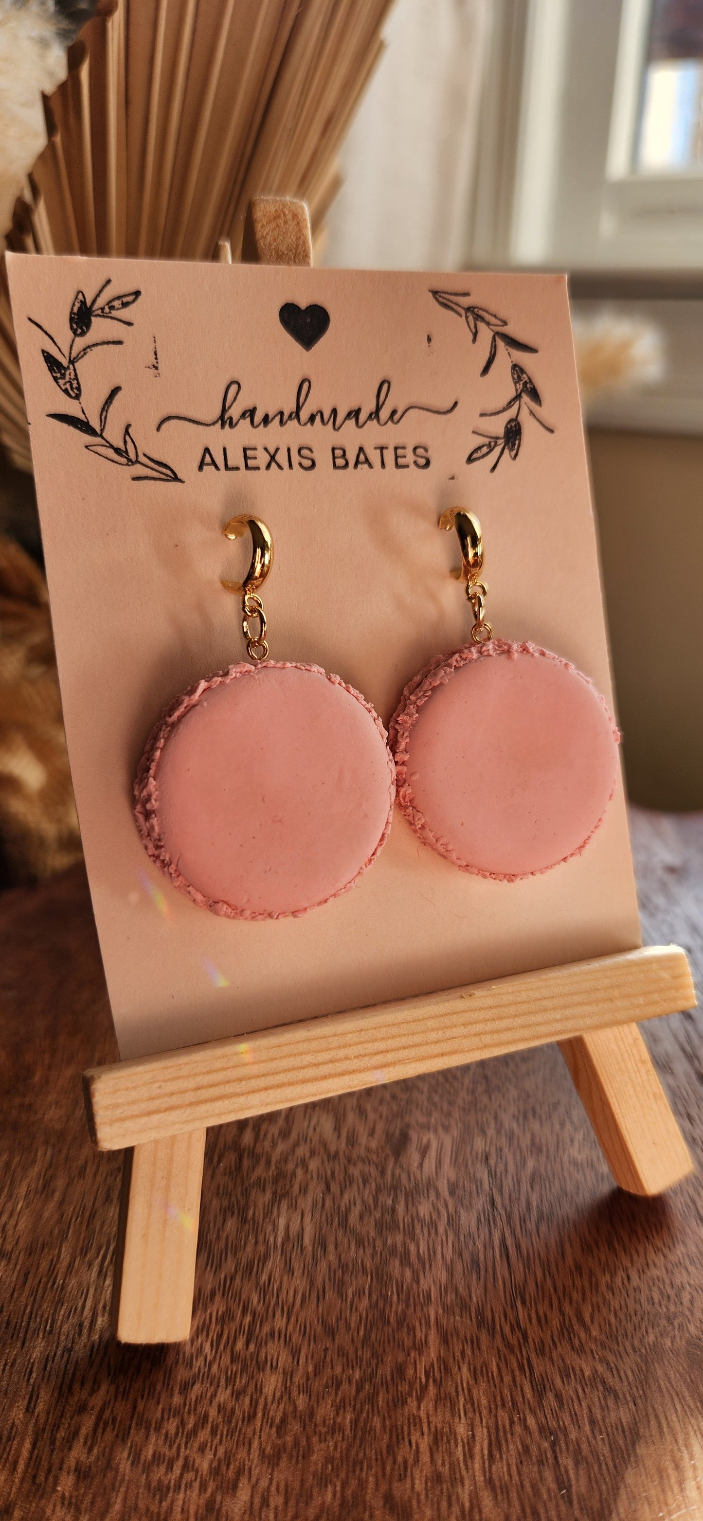 Pink Macaron Dangle Earrings