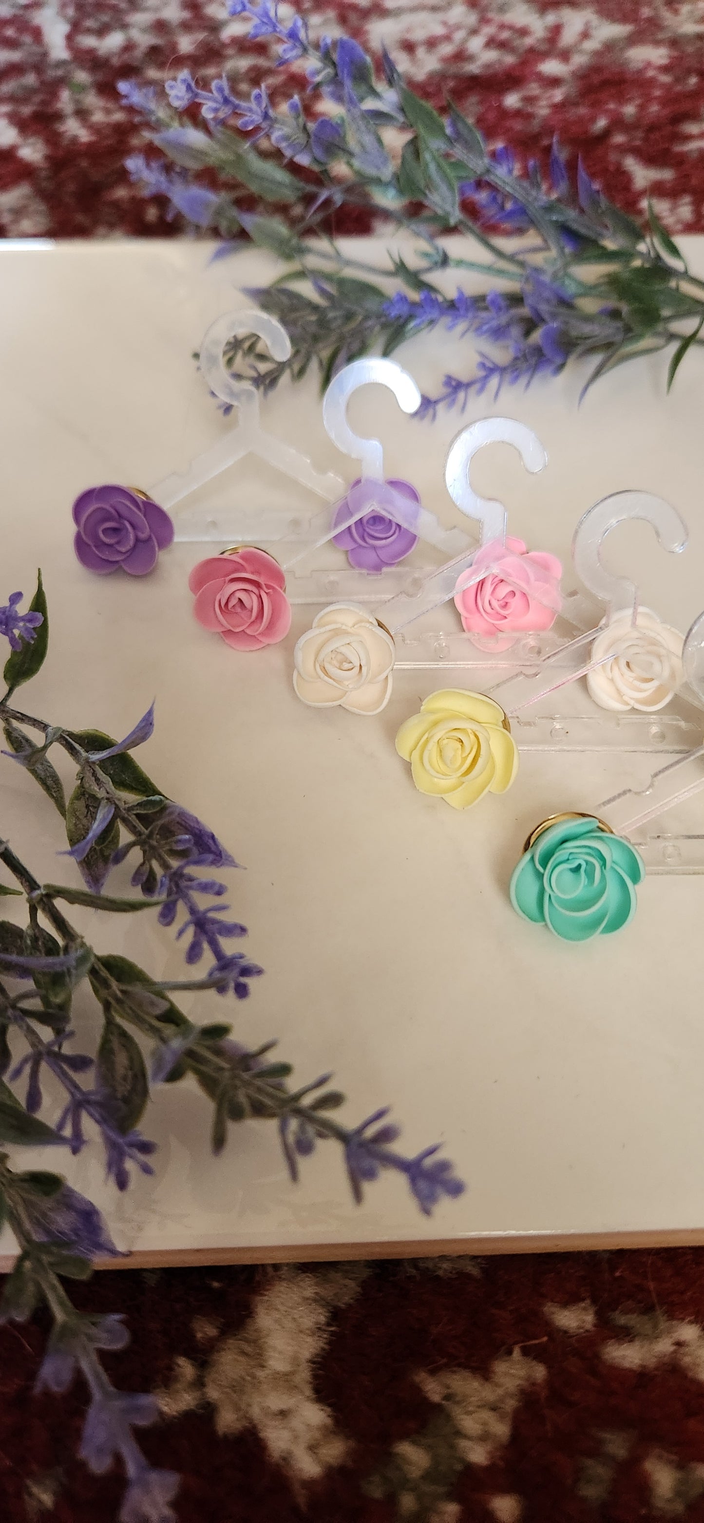 Flower Studs (Blue)