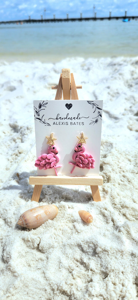 Pink Glitter Flamingo