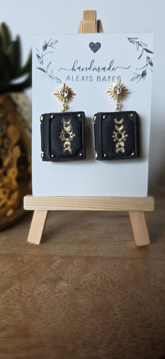 Black Spell Book Dangle