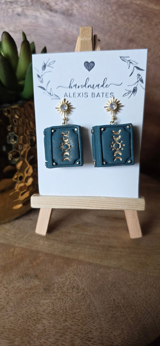 Blue Spell Book Dangle