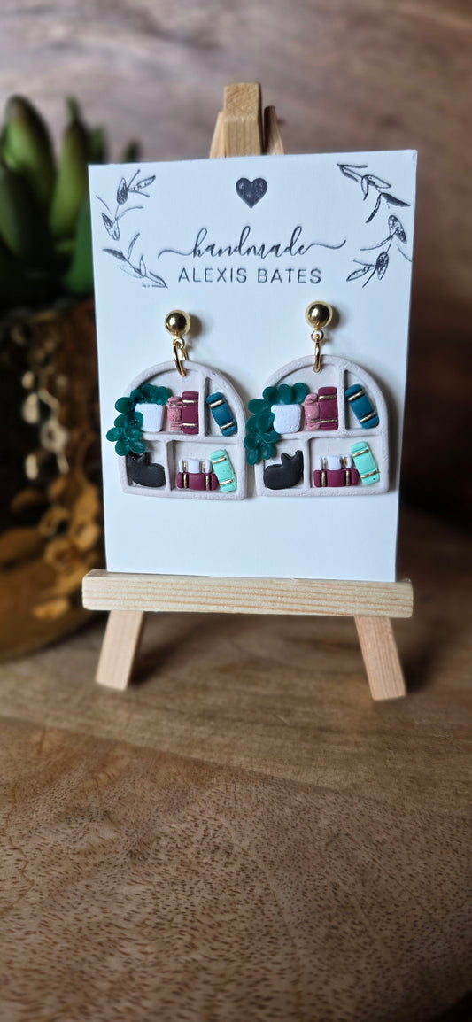 Arch Bookshelf Earring
